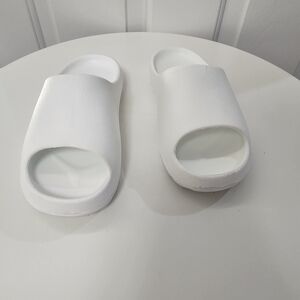 White shower sandals for kids